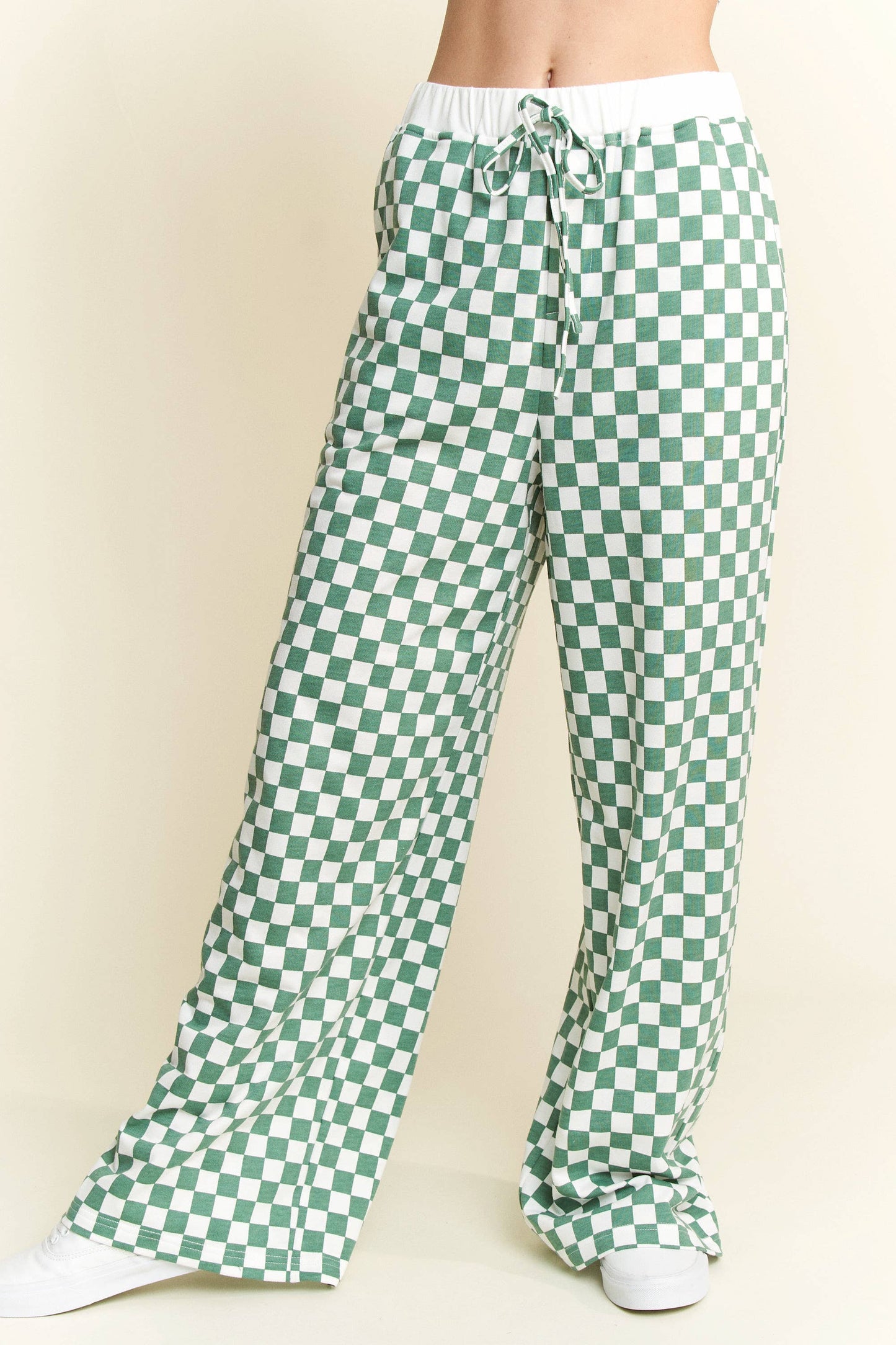 CHECKERED COLLARED BUTTON DOWN OVERSIZED TOP JJT6371