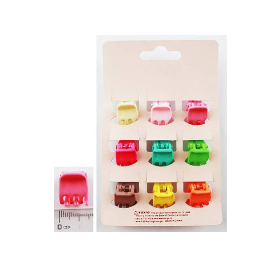12 SET OF 9 - Mini Hair Claw Clip Set