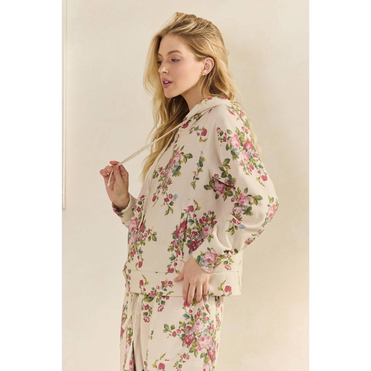 Printed French Terry Hoodie: Camo B / S