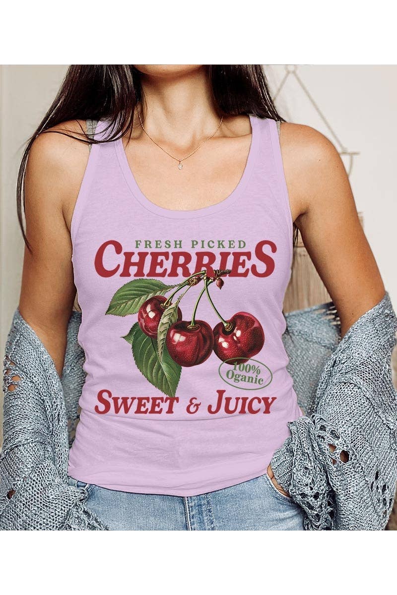 Fresh Picked Cherries Racerback Tank Top