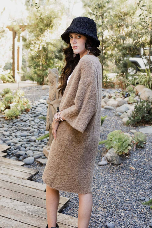 Luxe Winter Faux Mohair Knit Cardigan - Winter 2024 🧡