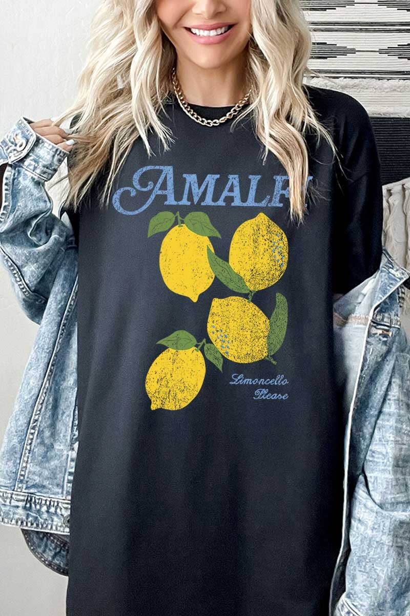 Amalfi Lemon Graphic Heavy Cotton Tee