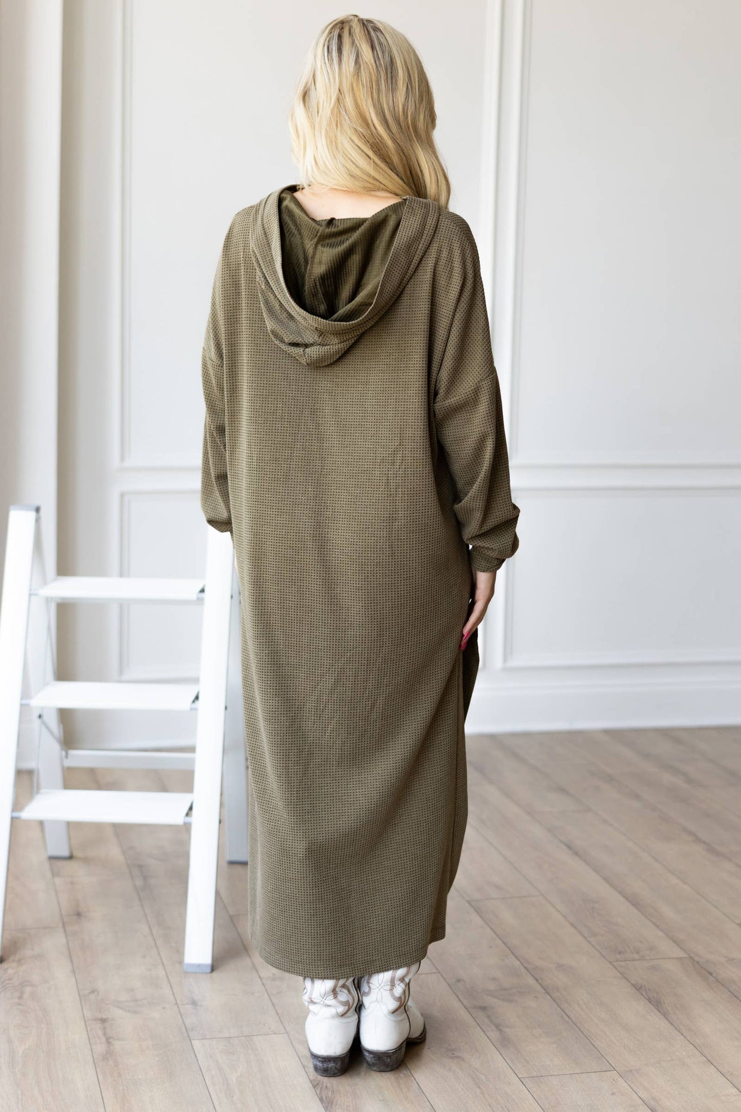 Waffle Knit Thermal Duster