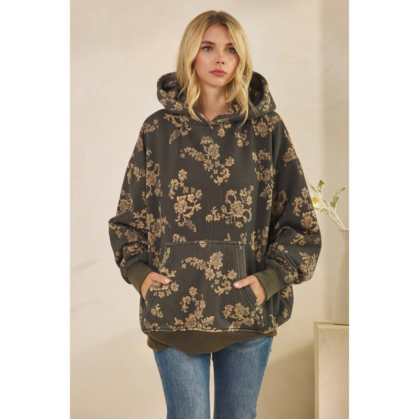 Printed Fleece Hoodie