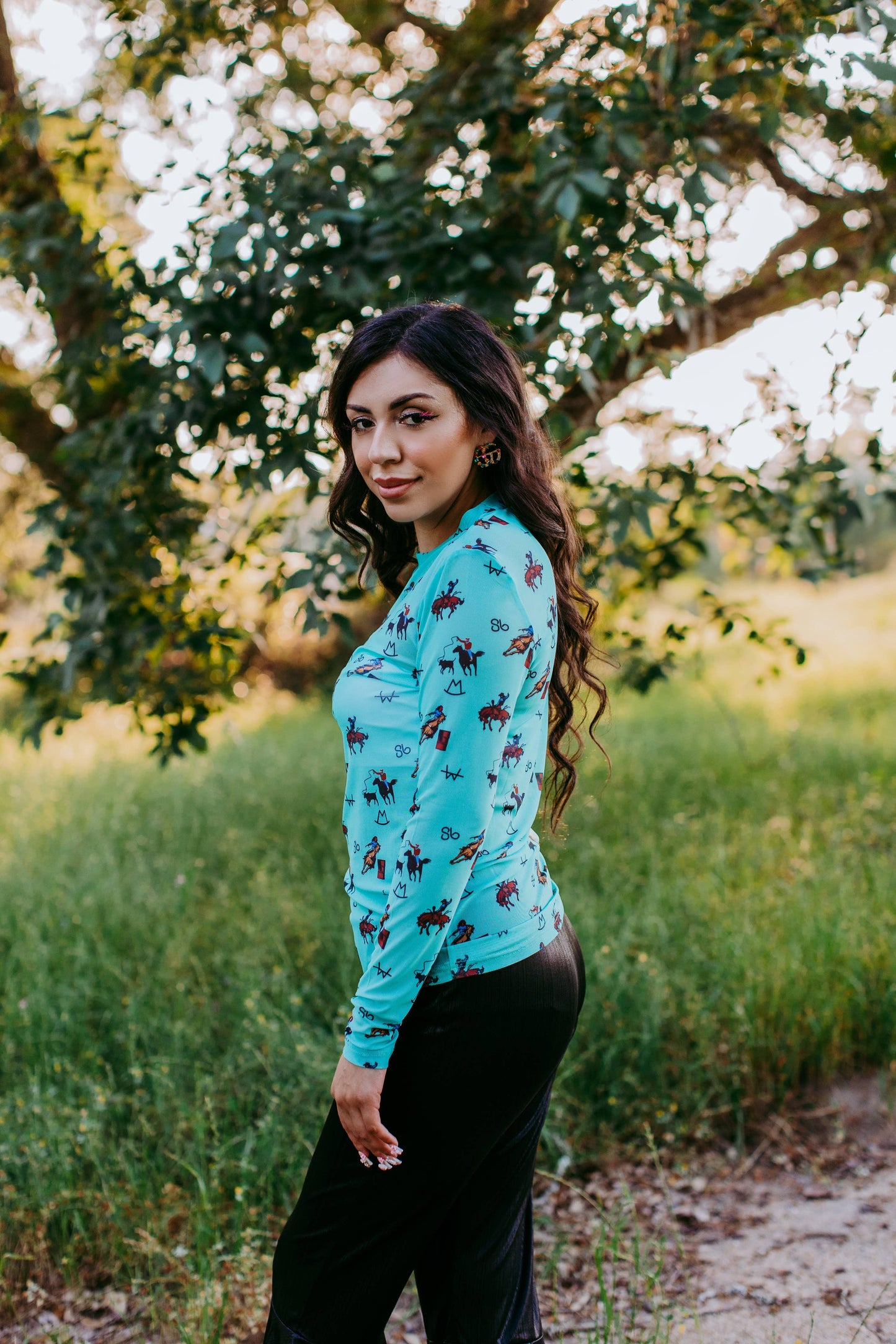 MK462 Branded LS Mesh Top