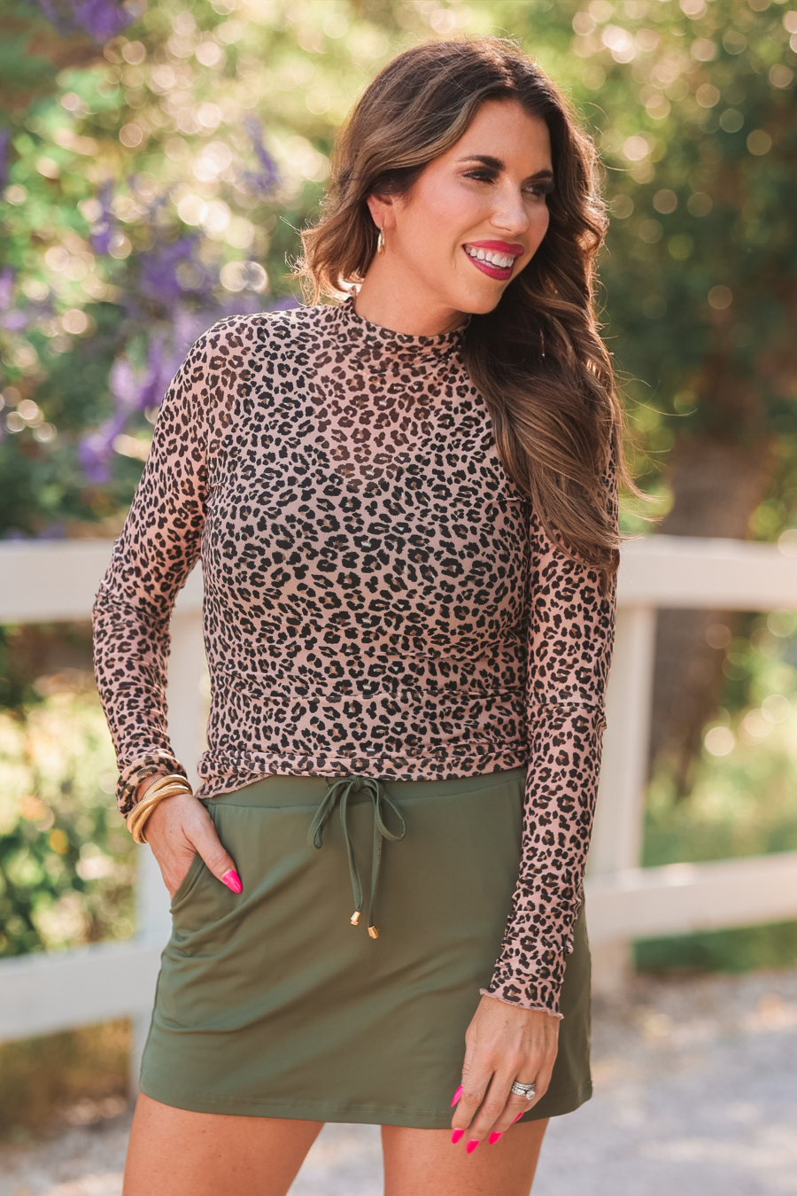Keigan Mesh Top- Leopard
