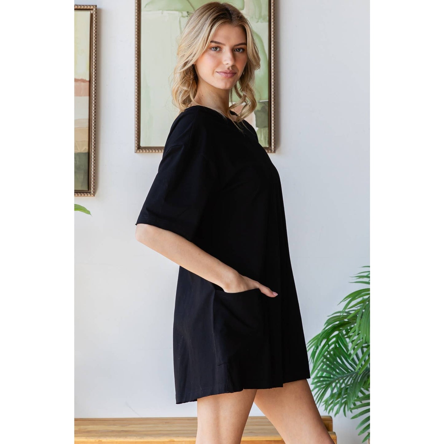 Short Sleeve Knit Open Back Romper