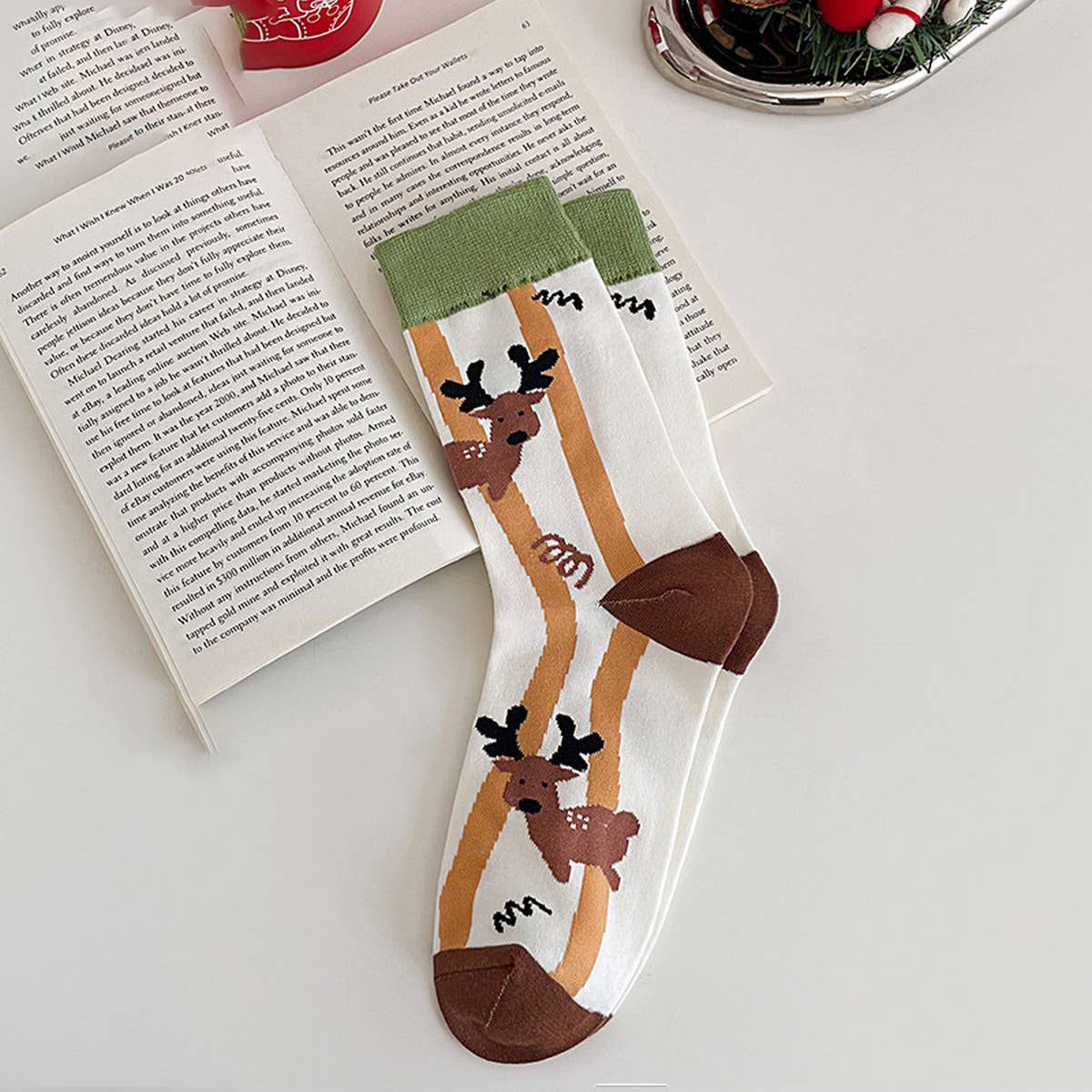 CWMS02730_WOMEN CHRISTMAS CREW SOCKS GIFT WINTER