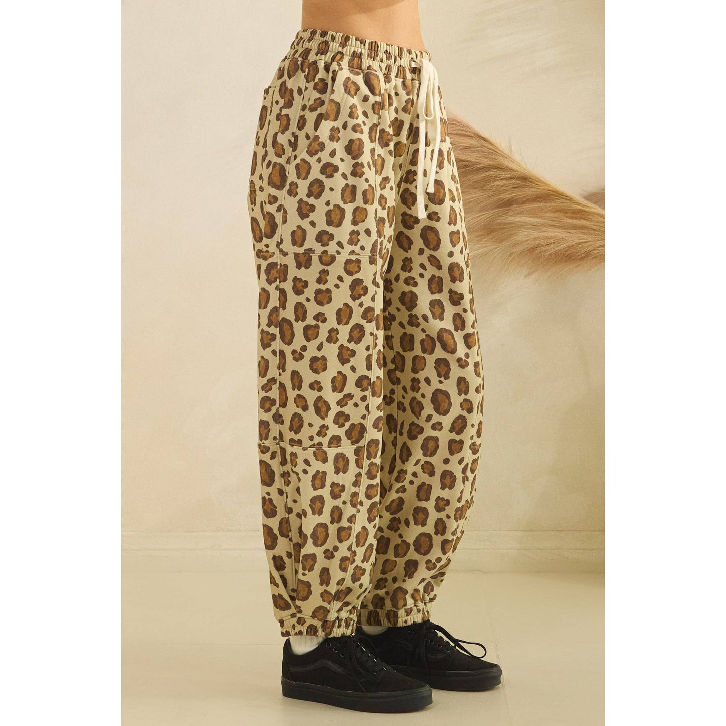 Printed French Terry Pants: Camo B / L