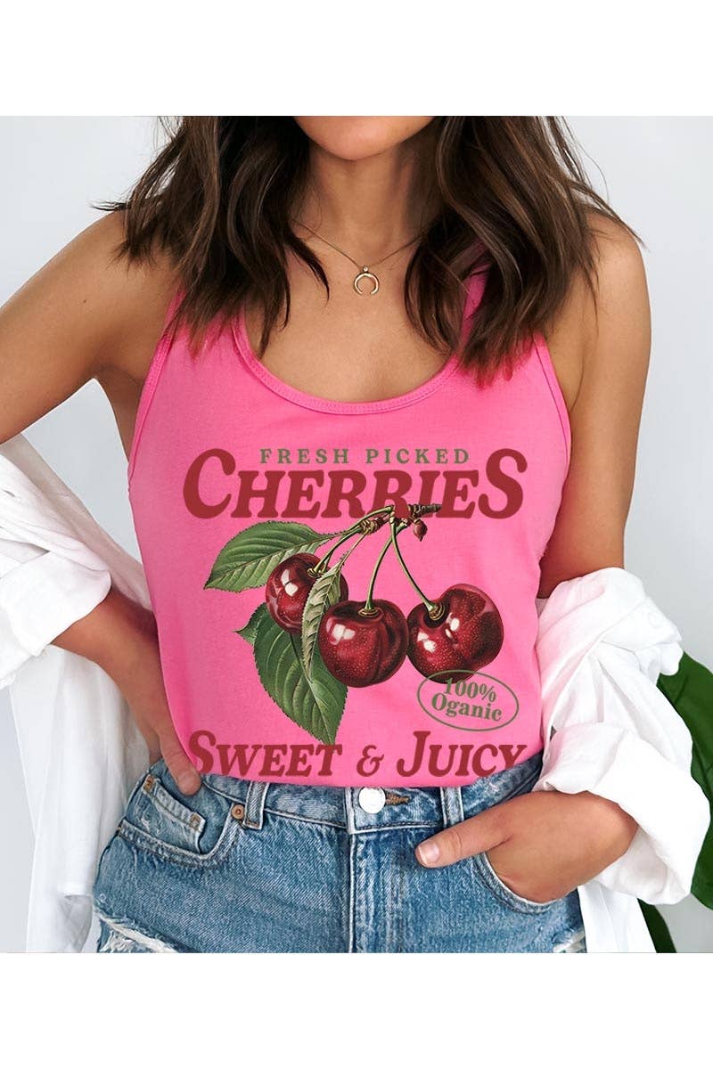 Fresh Picked Cherries Racerback Tank Top