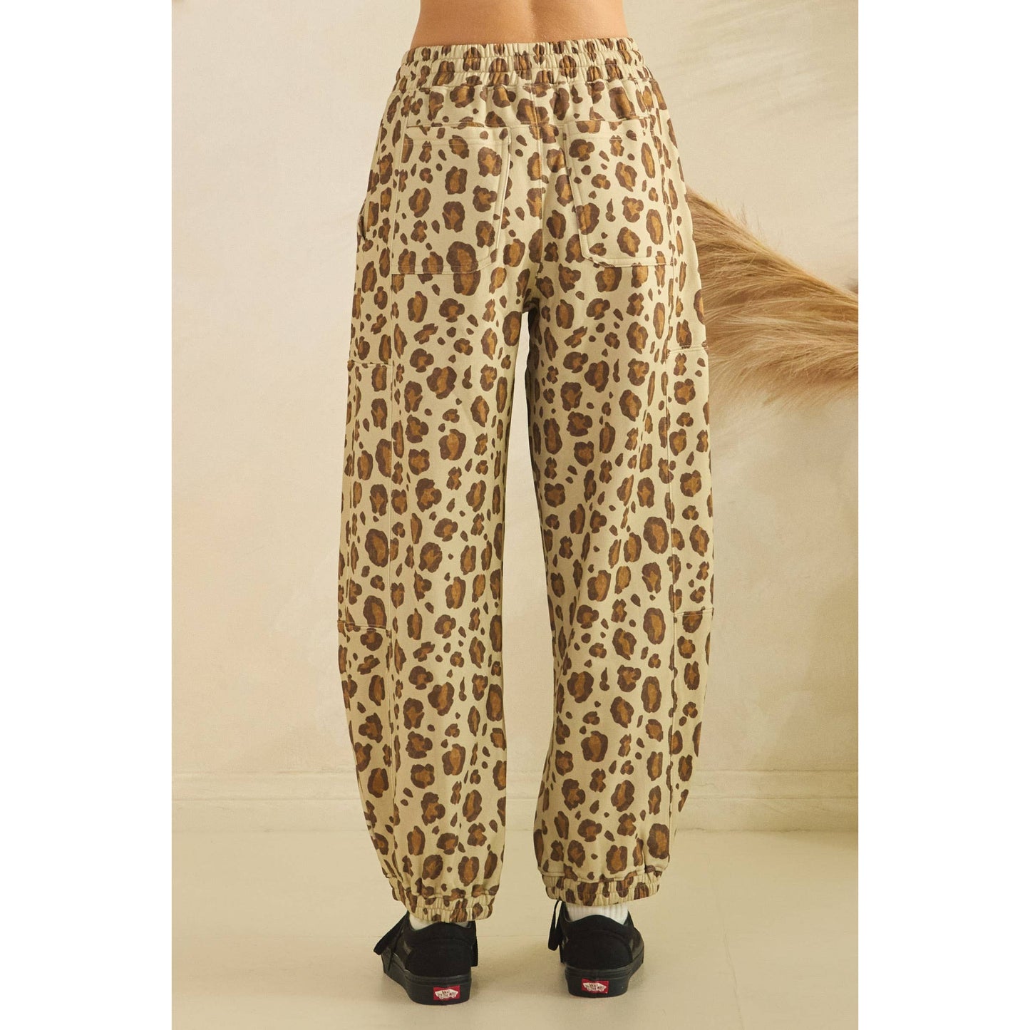 Printed French Terry Pants: Camo B / L