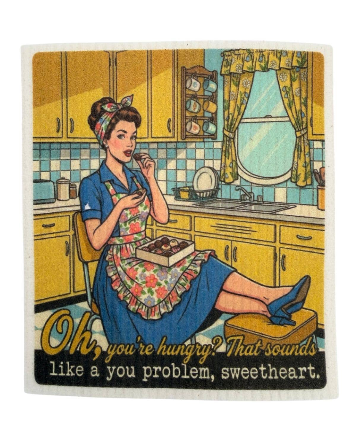 Kitchen Retro Wife - Set of 3 - Swedish Dishcloths