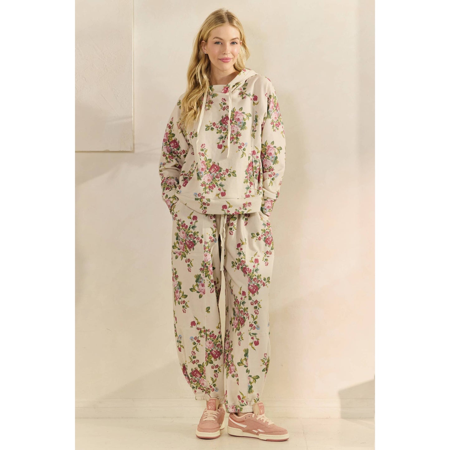 Printed French Terry Hoodie: Camo B / M