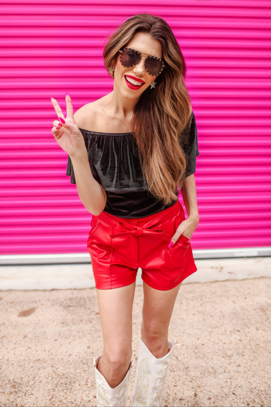 New York Minute Faux Leather Shorts