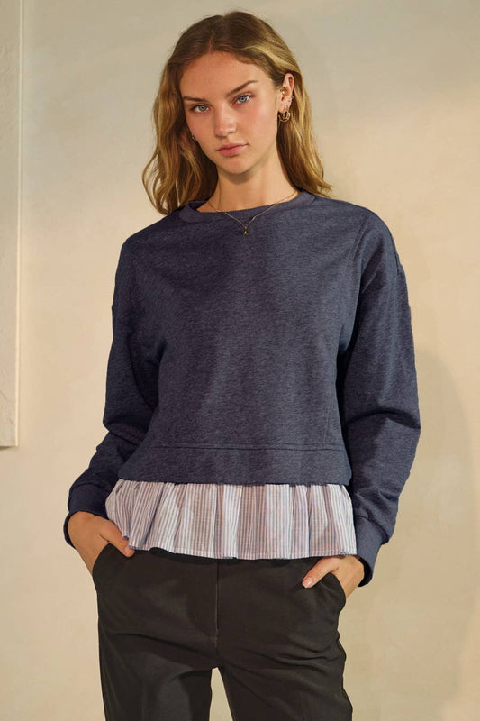 Relaxed-fit Sweatshirt: Navy / M