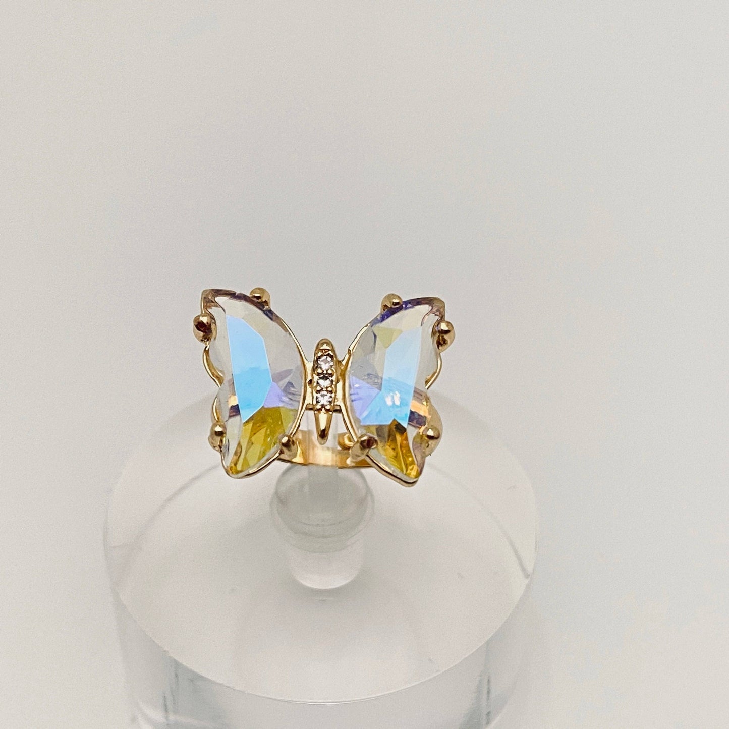 M30. Gradient Glass Butterfly Ring
