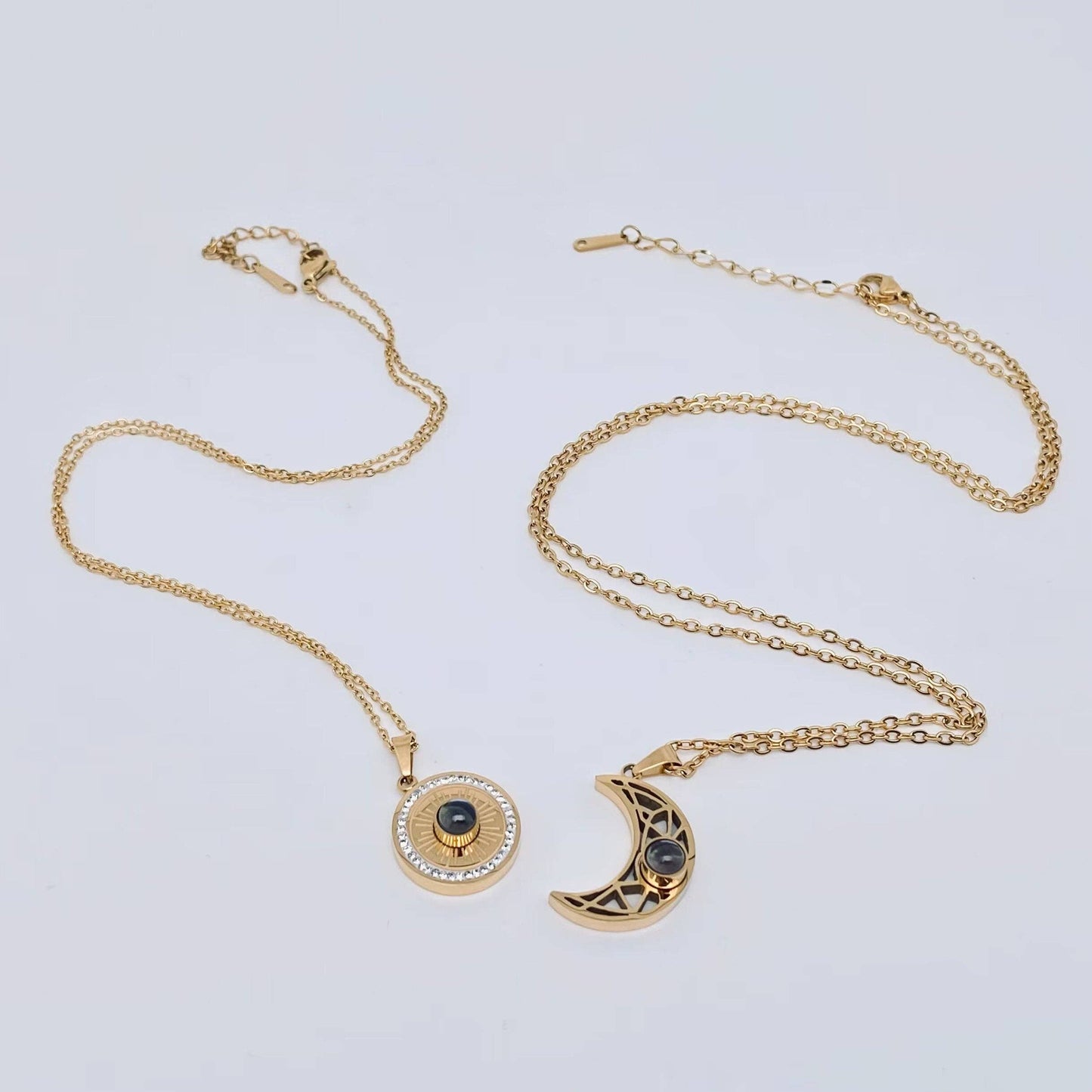 "I Love You" Projection In 100 Languages Couple Necklace-FGS