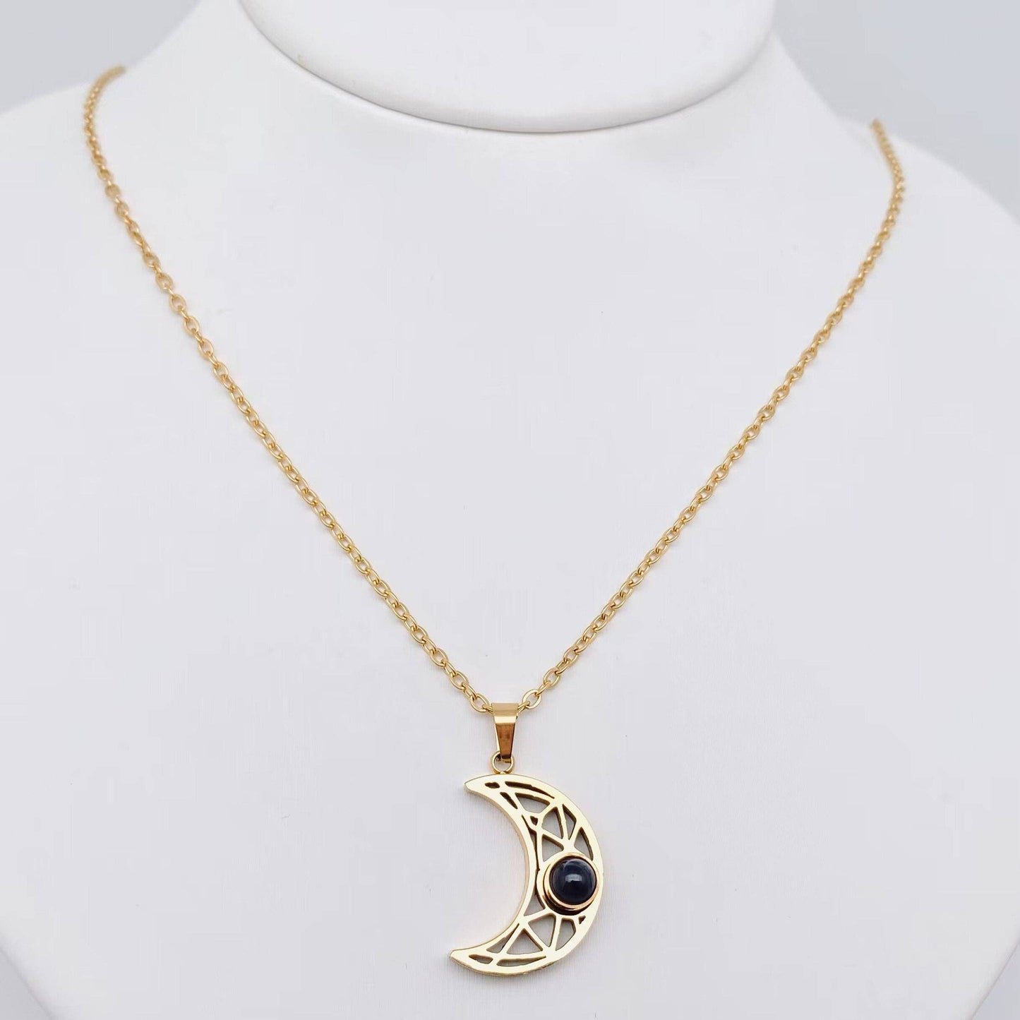 "I Love You" Projection In 100 Languages Couple Necklace-FGS