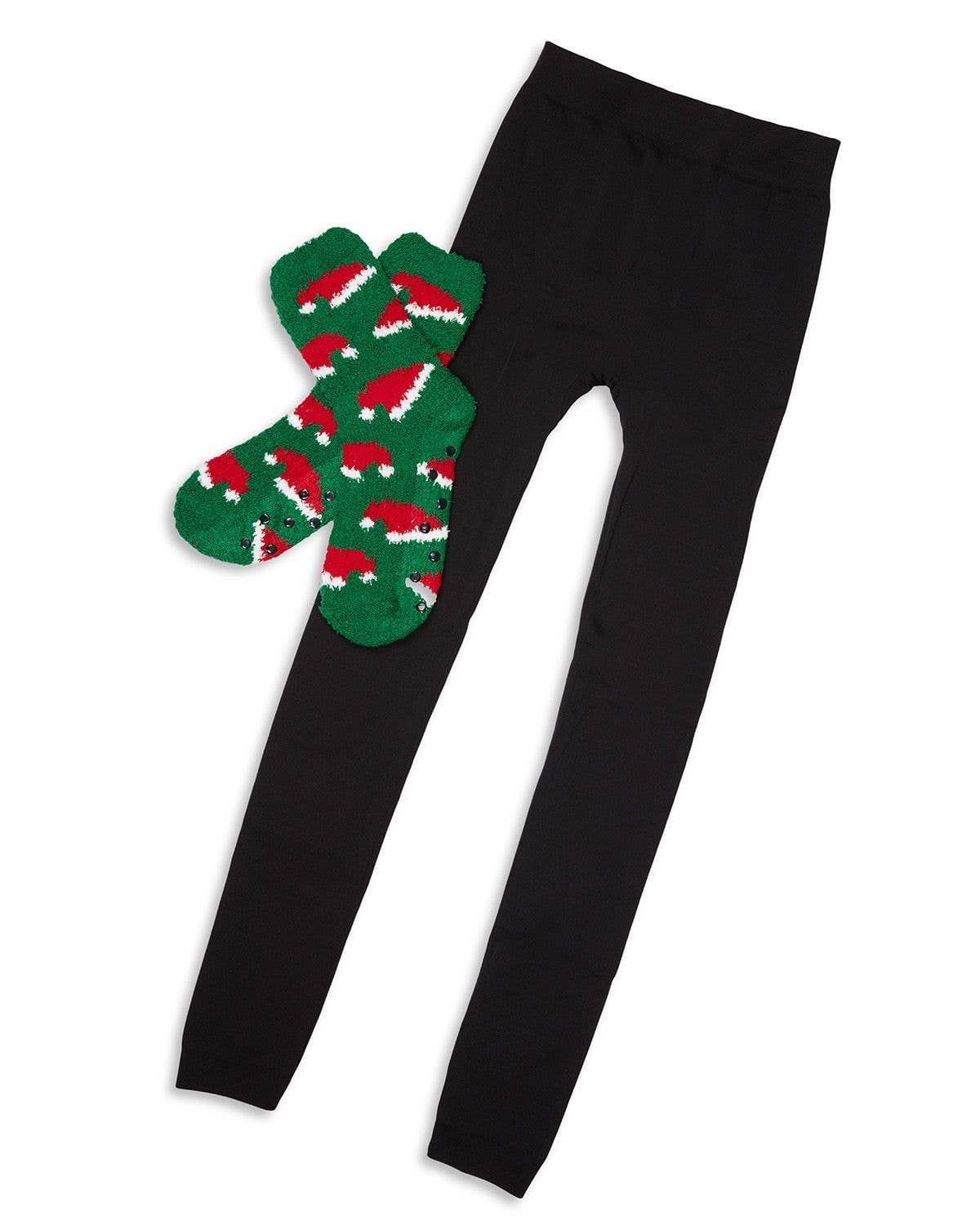 MeMoi Santa Hat Cozy Sock & Legging Set