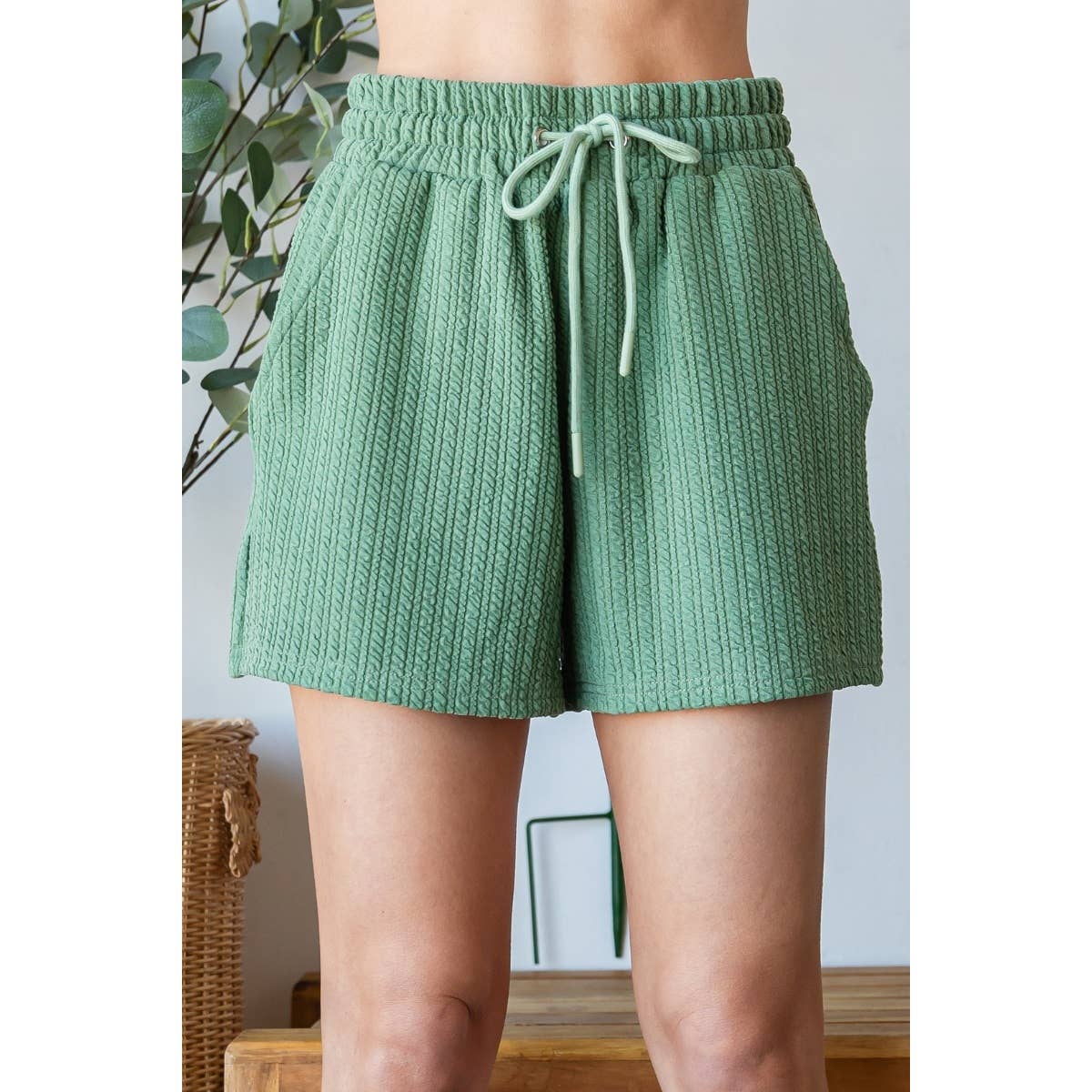 Waffle Textured Knit Pants