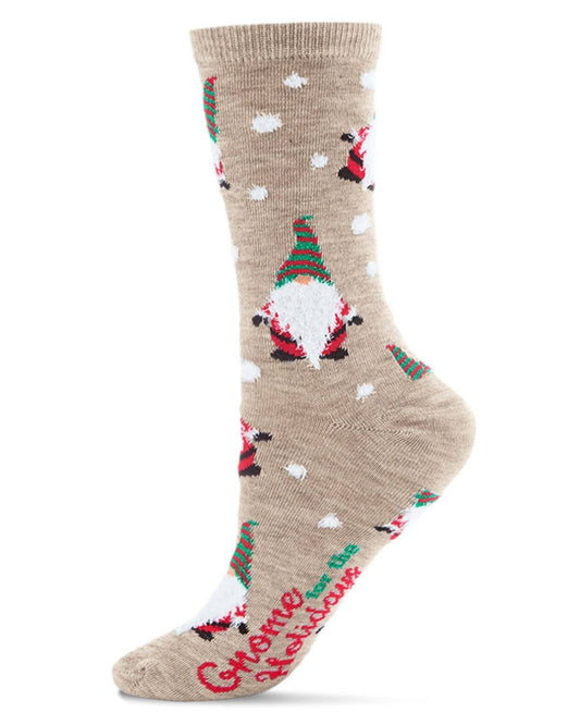 MeMoi Gnomes Holiday Crew Socks