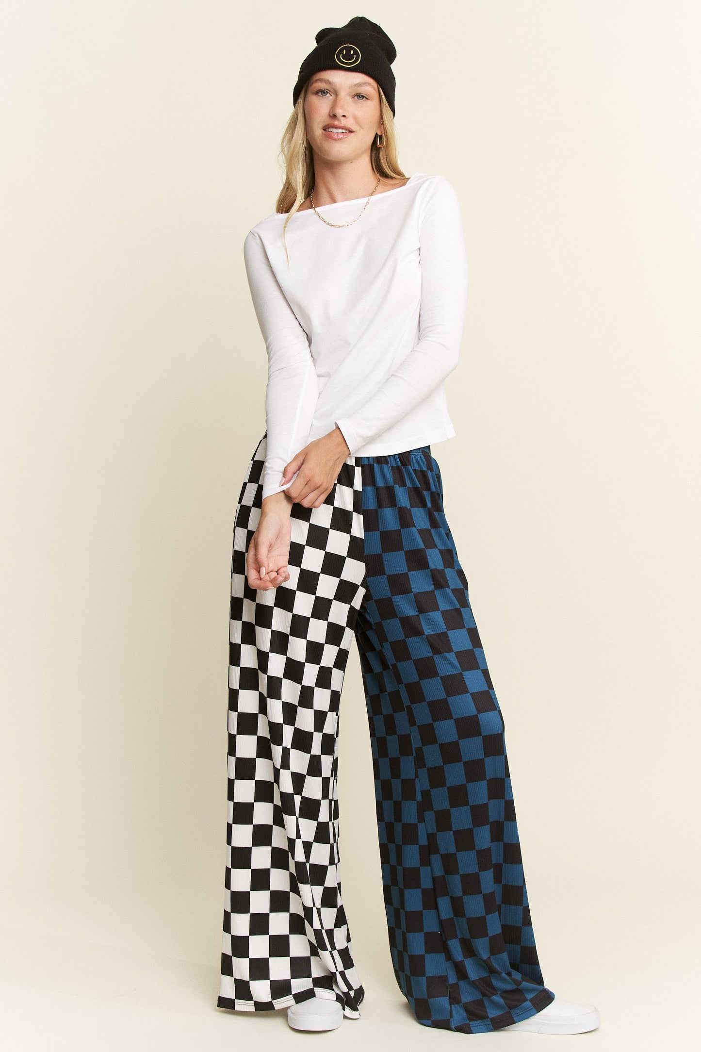 SPLIT DECISION CHECKERED PANTS: Brown/Black / S