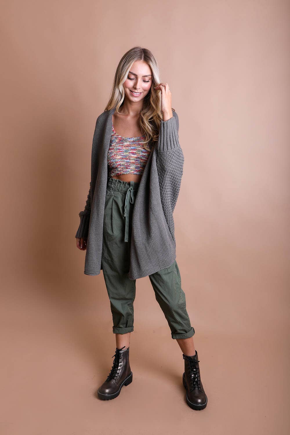 Bestselling Bat Sleeve Knit Cardigan! 🦇: Gray