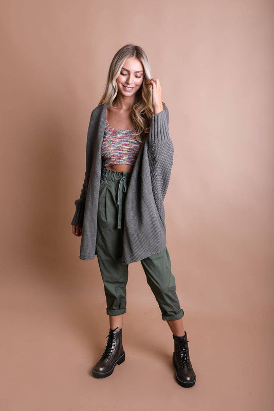 Bestselling Bat Sleeve Knit Cardigan! 🦇: Gray