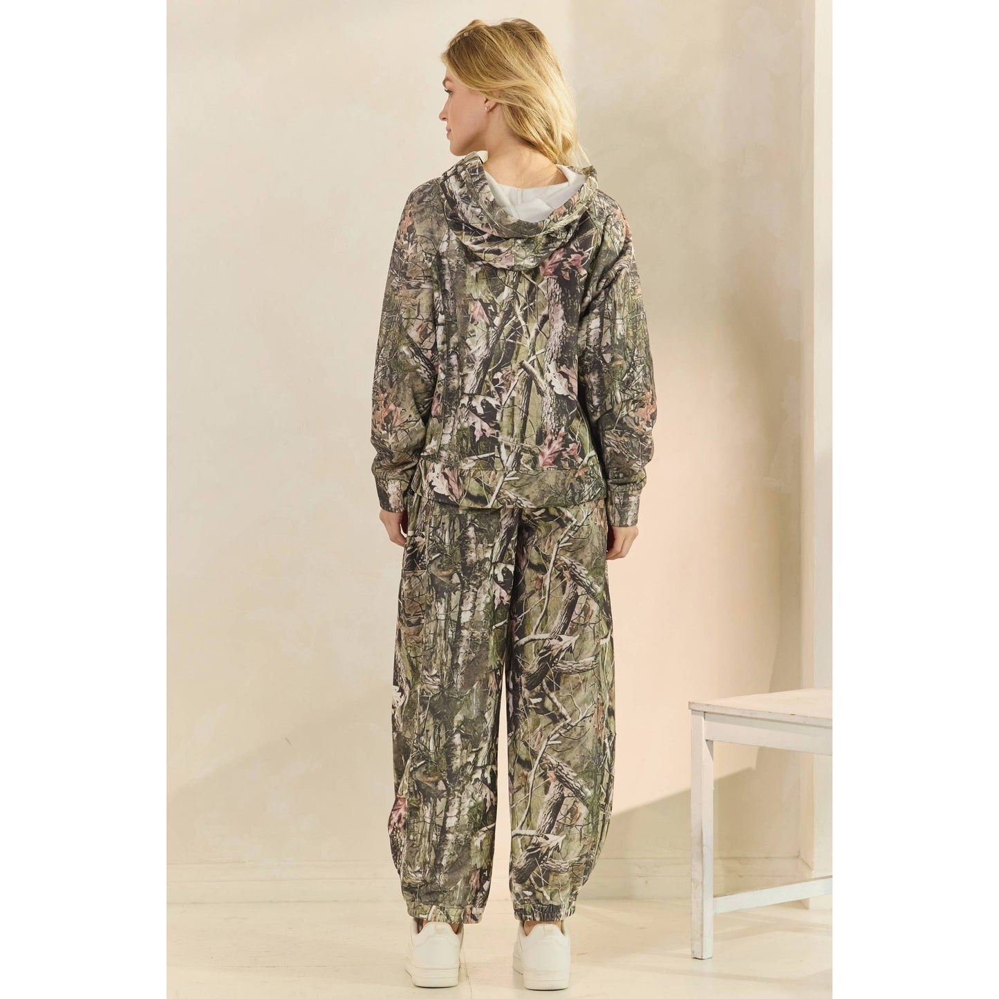 Printed French Terry Pants: Camo B / L