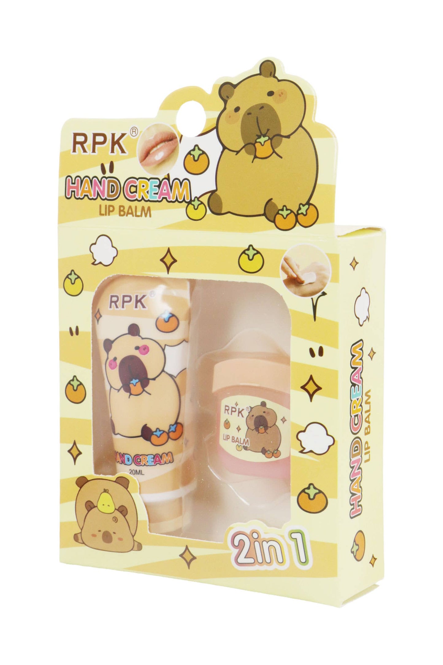 2-in-1 Capybara Hand Lotion And Lip Balm