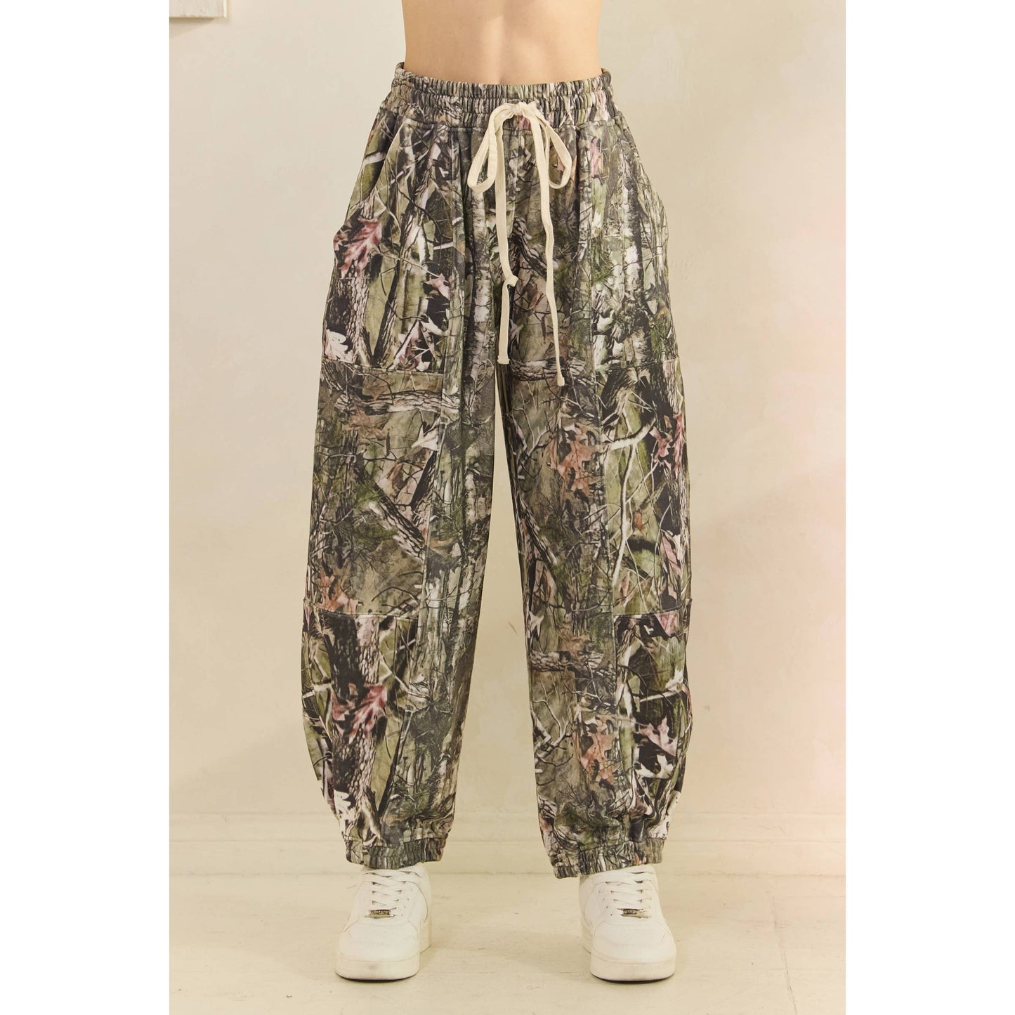 Printed French Terry Pants: Camo B / L