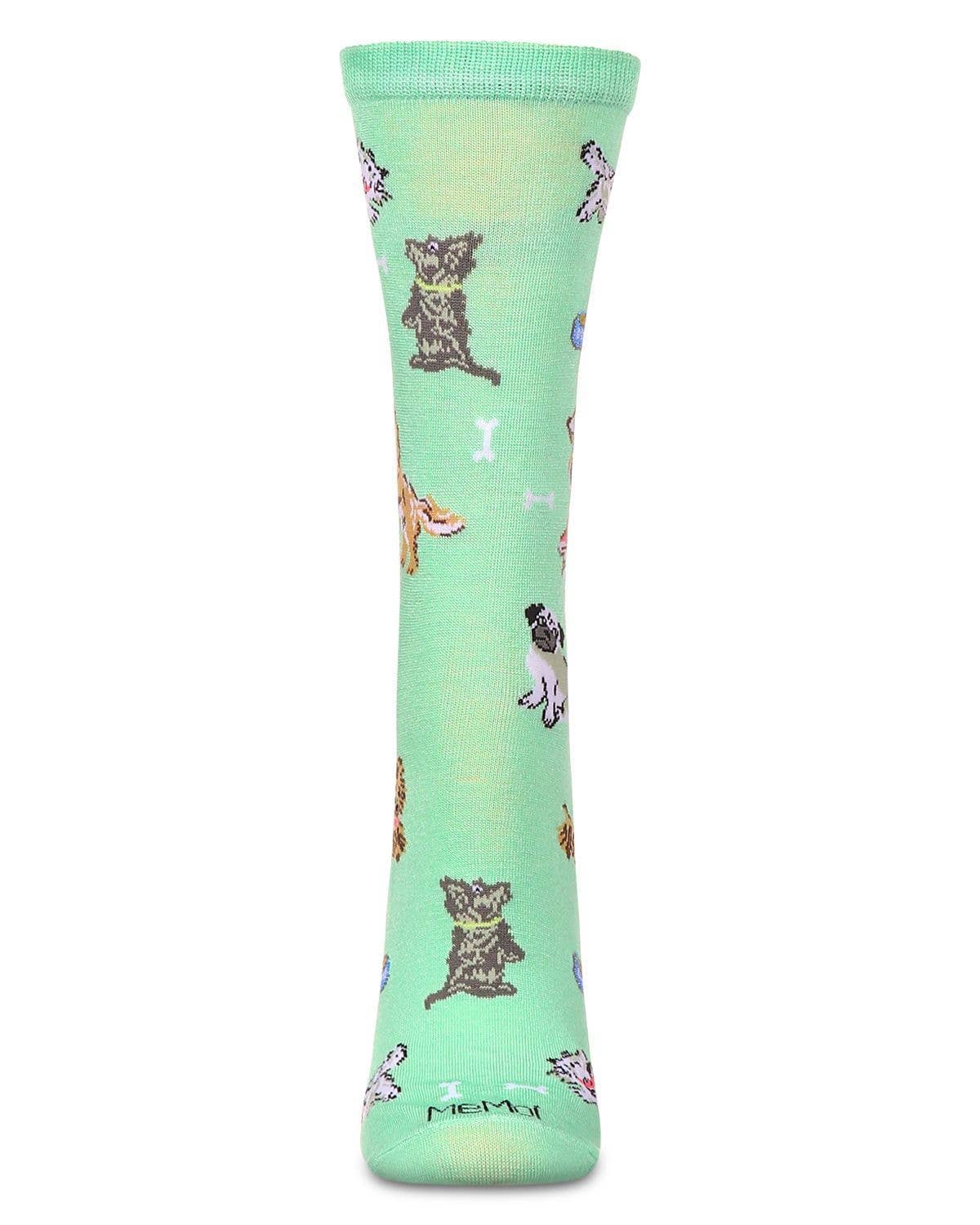 Women's Dogs Rayon From Bamboo Crew Socks