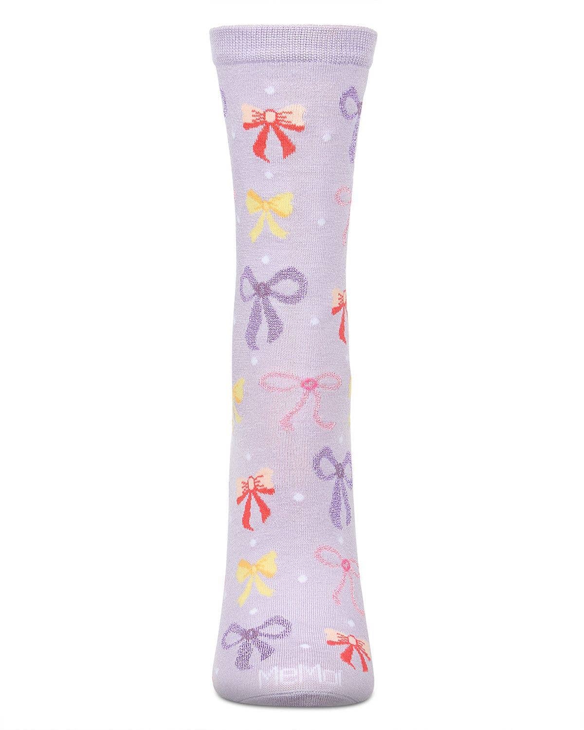 Women's Bows Rayon from Bamboo Crew Socks