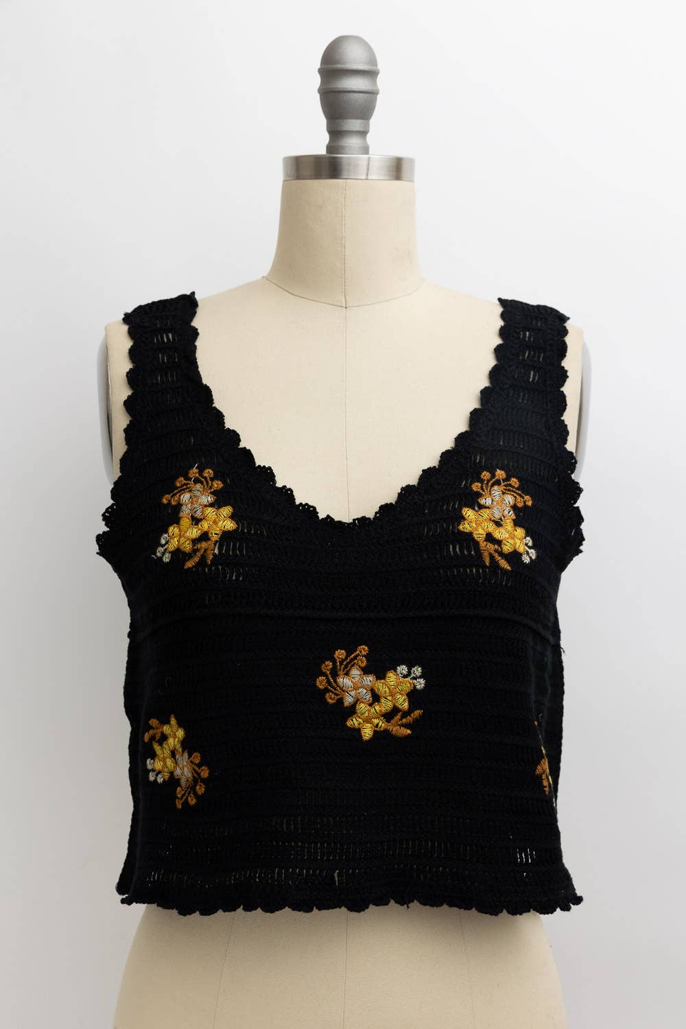Serene Blooms Crochet Style Top