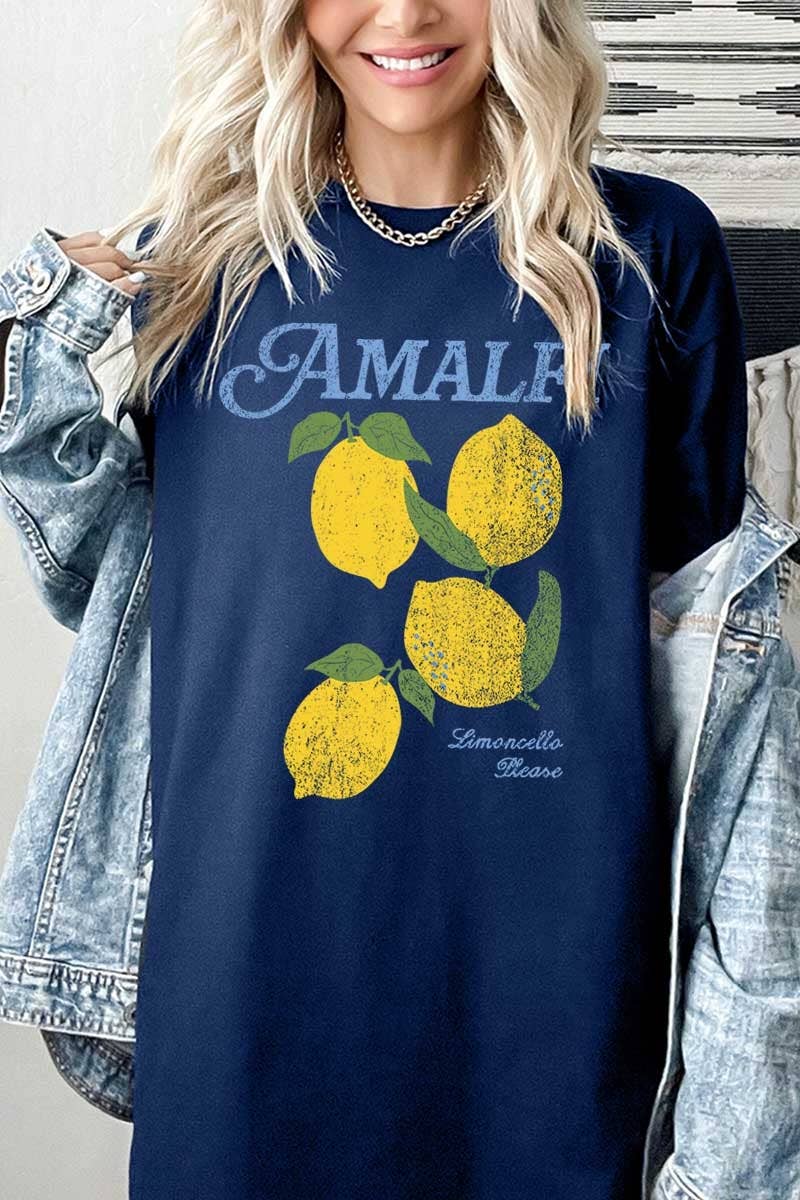 Amalfi Lemon Graphic Heavy Cotton Tee