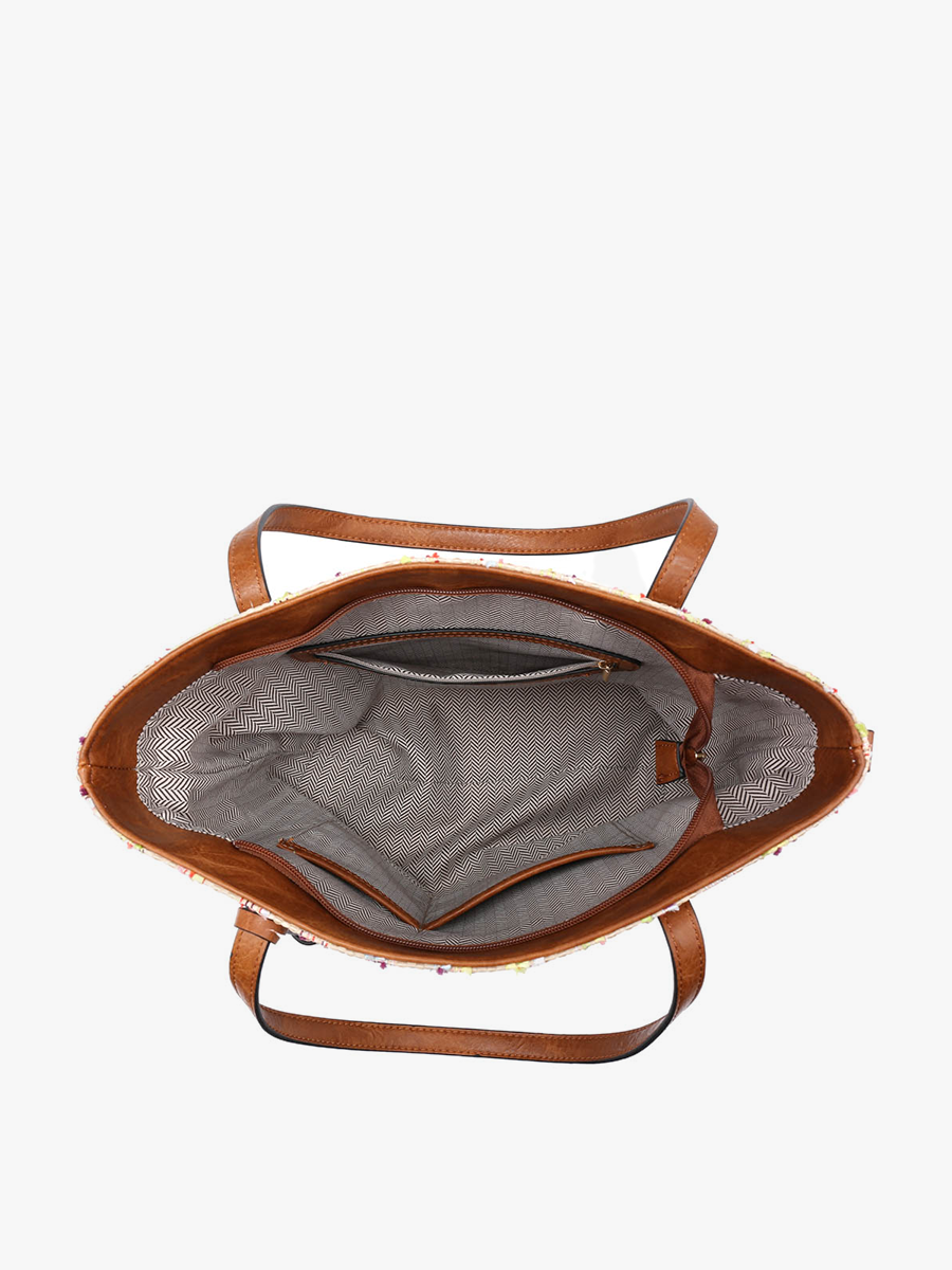 Jen & Co August 2 Tone Natural Women's Tote Bag
