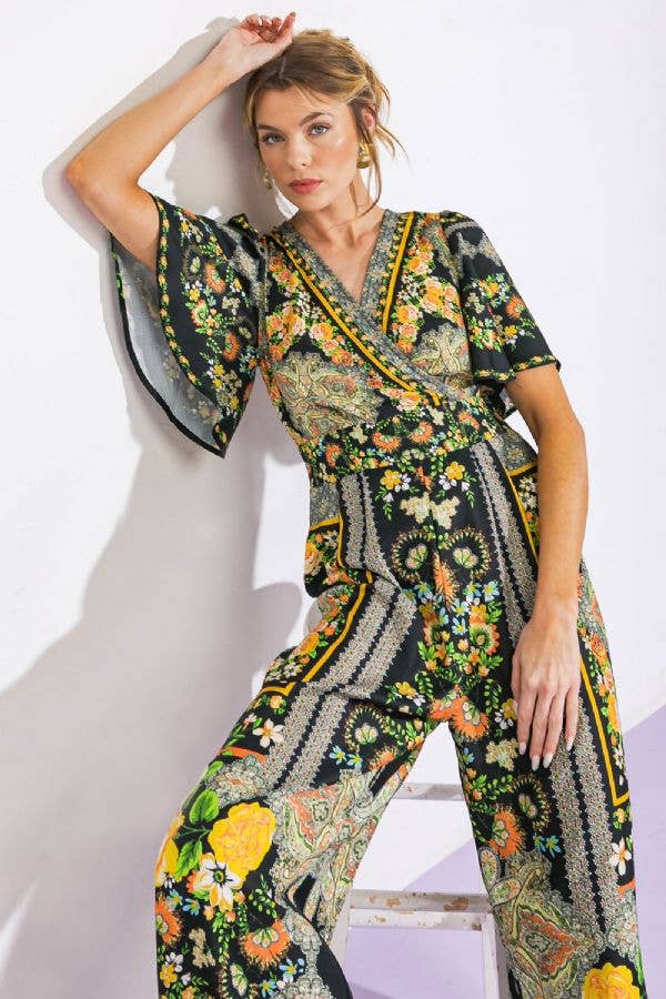Flying Tomato printed woven jumpsuit