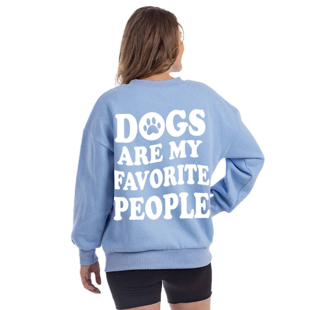 Dogs Are My Favorite People Graphic Sweatshirt