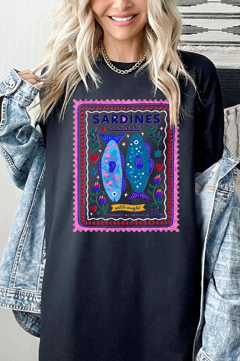 Sardines Graphic Heavy Cotton Tee