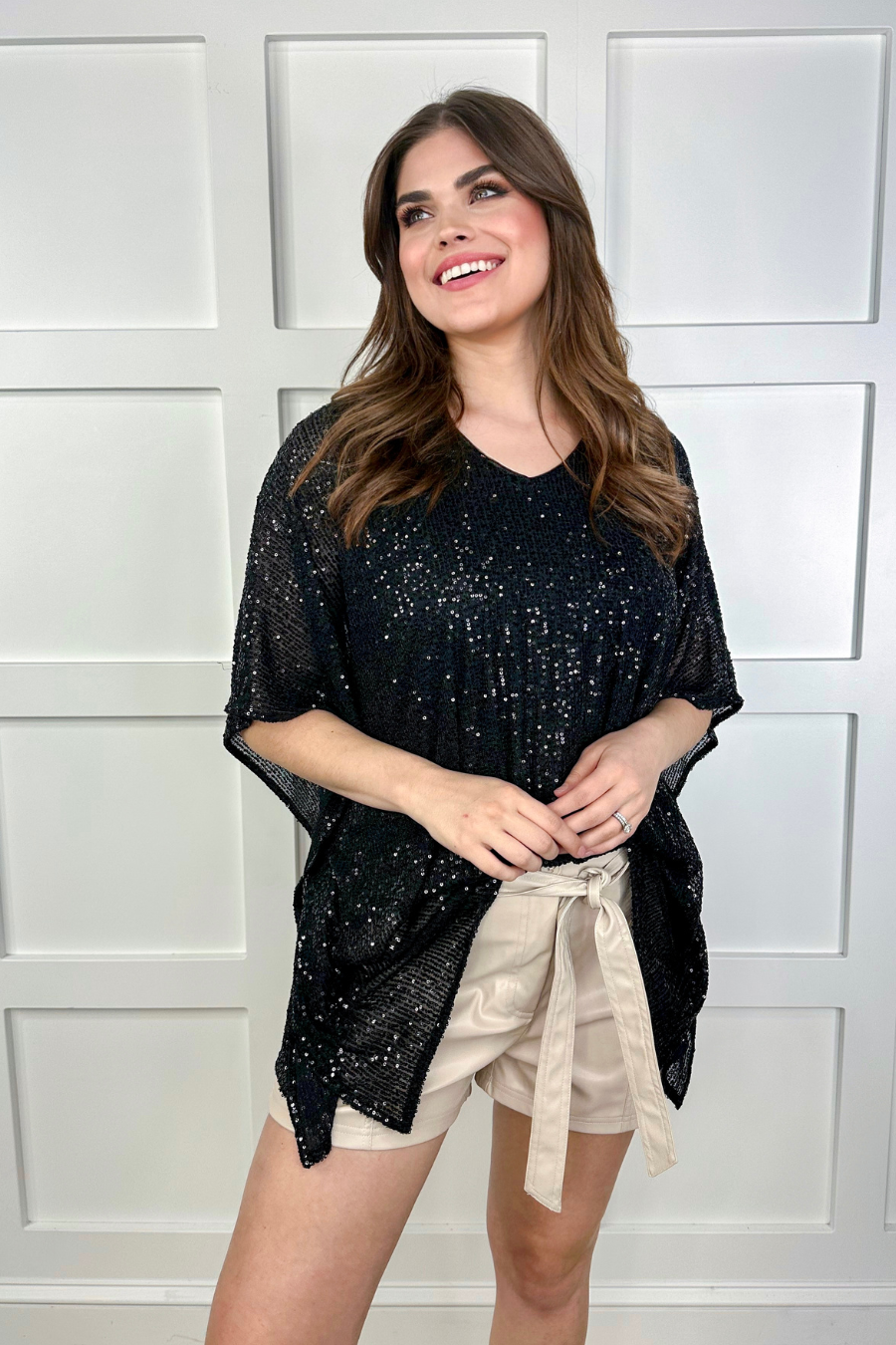 New York Minute Faux Leather Shorts